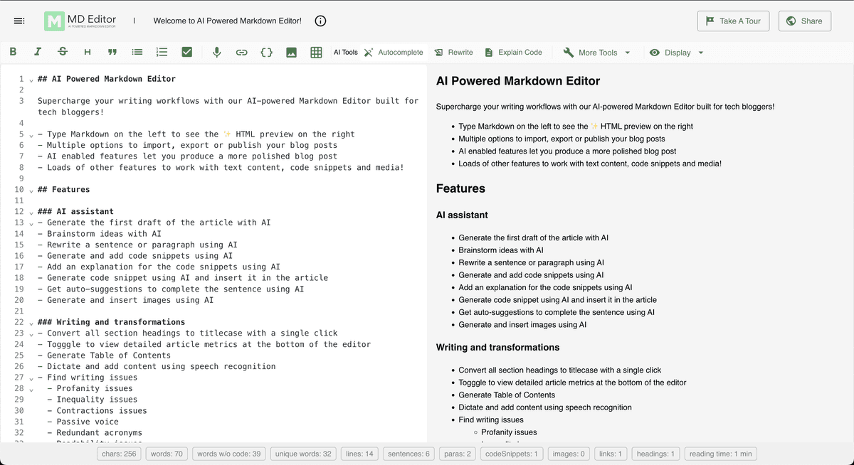 Revamped Markdown Editor