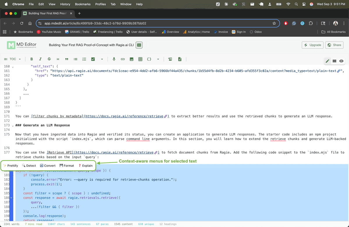 Context Menu: Smart Actions Based on Content Type