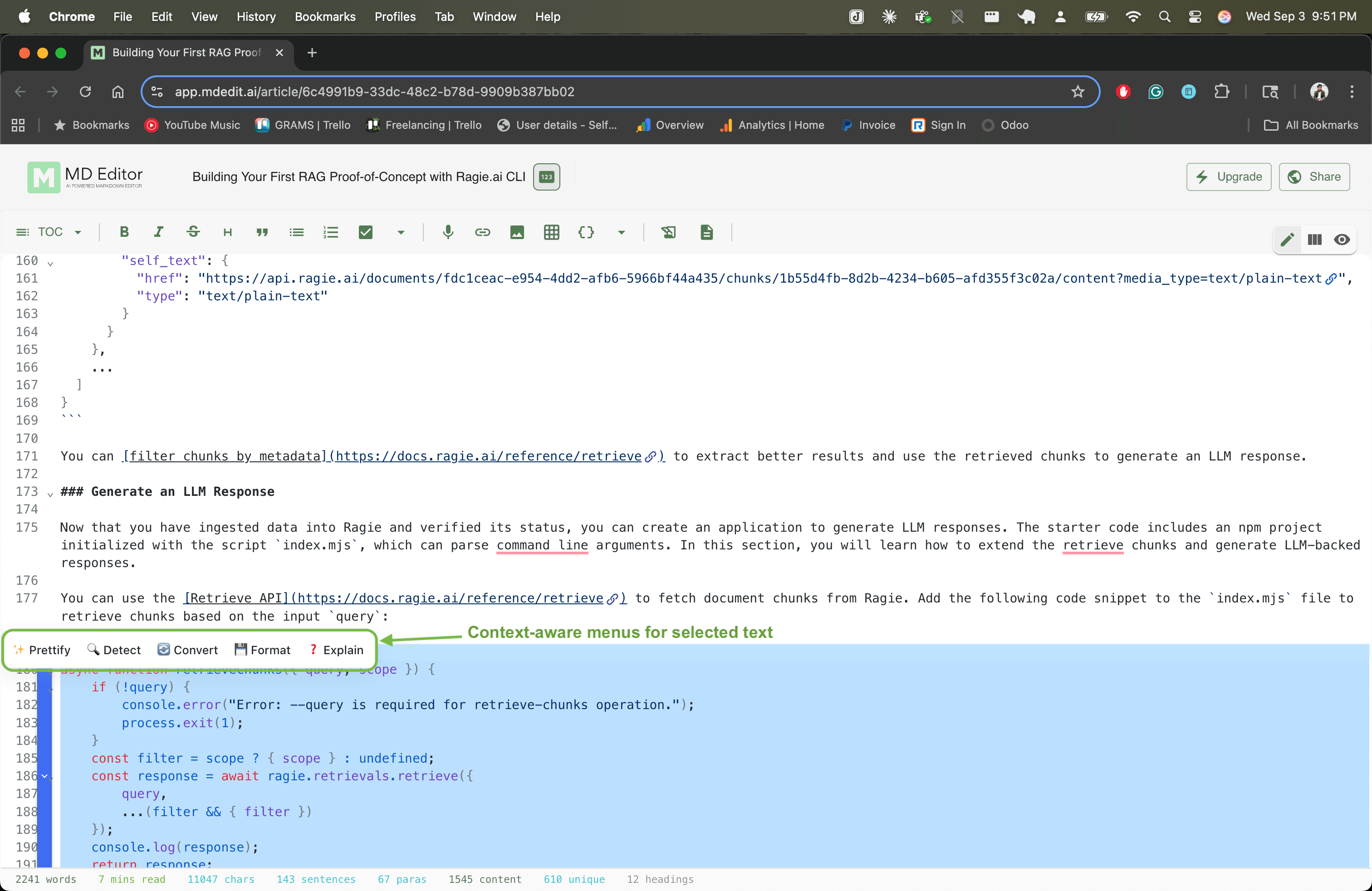 Context Menu: Smart Actions Based on Content Type