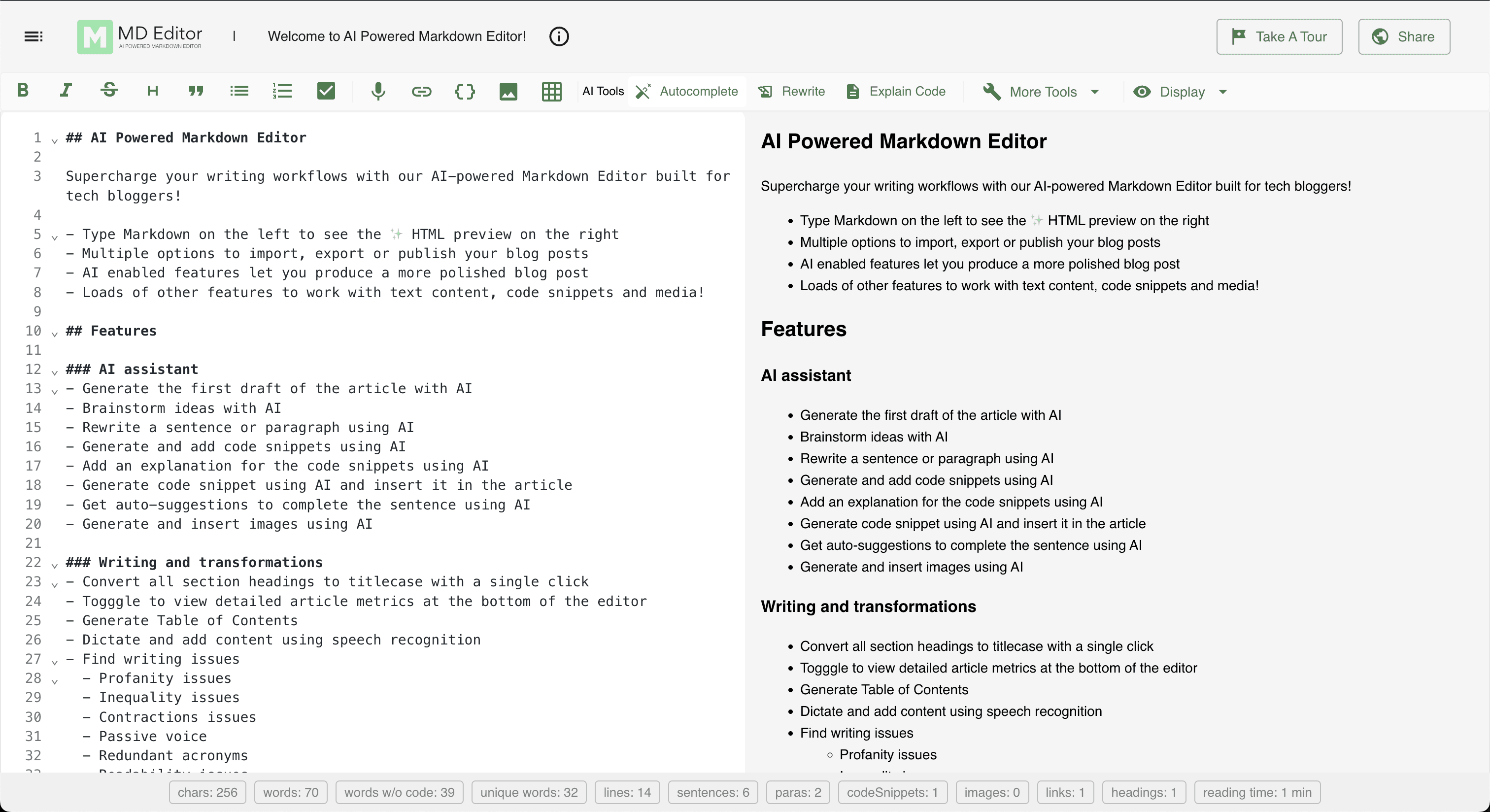 Revamped Markdown Editor