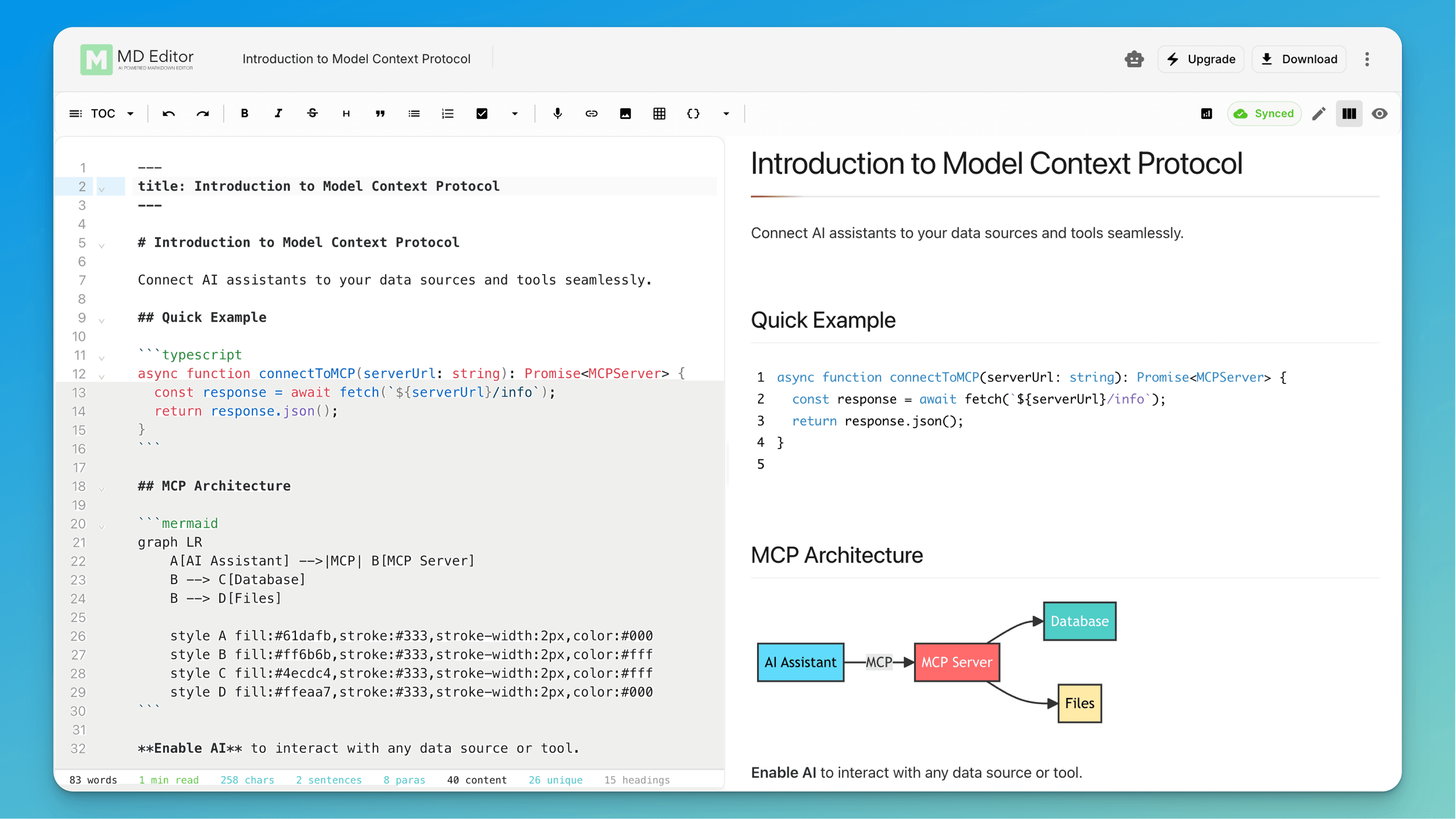 MD Editor product screenshot 2