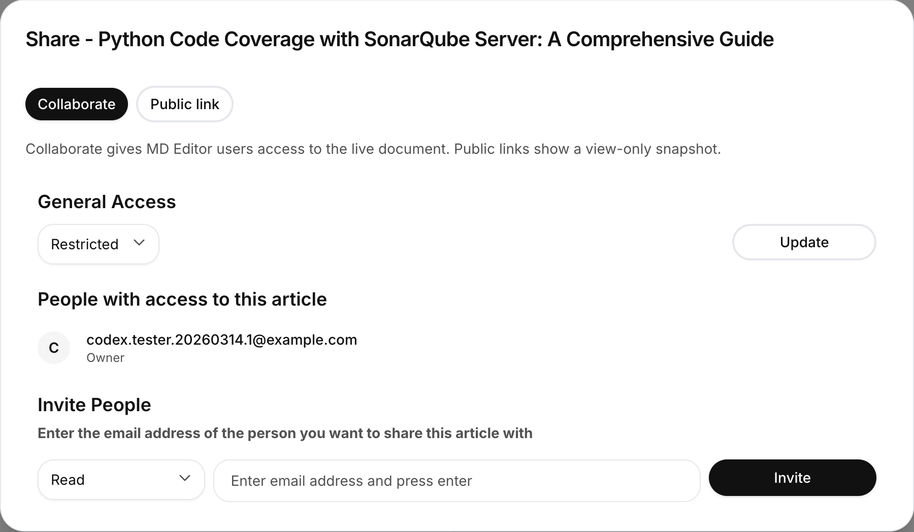 Collaborate UI